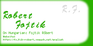robert fojtik business card